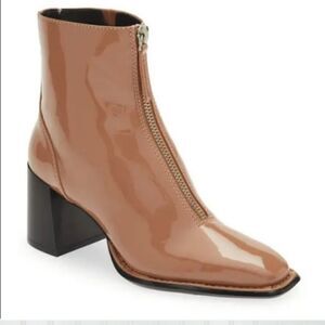 Open Edit Chloe Boots Vegan Patent Leather Chunky Square toe Nordstrom